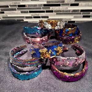 SEQUINED HEADBANDS - GIRLS - SET OF 10